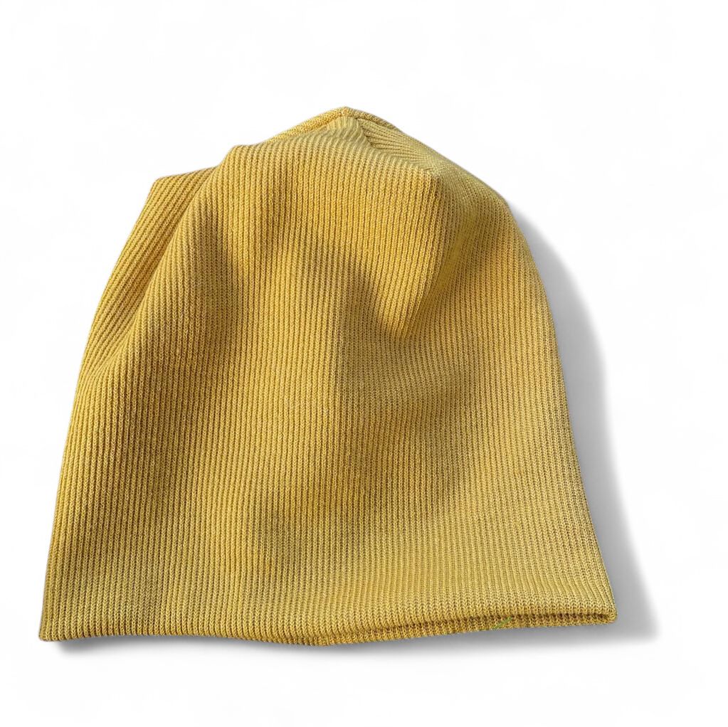 Lux knit beanie - dark mustard