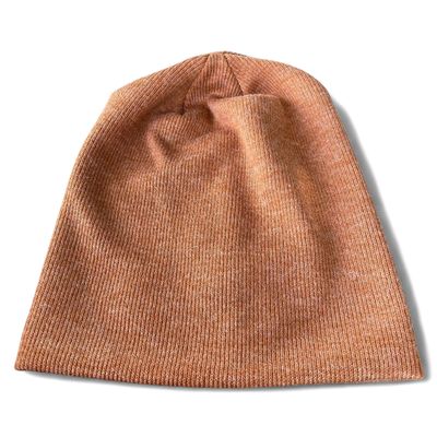 Lux knit beanie - honey orange