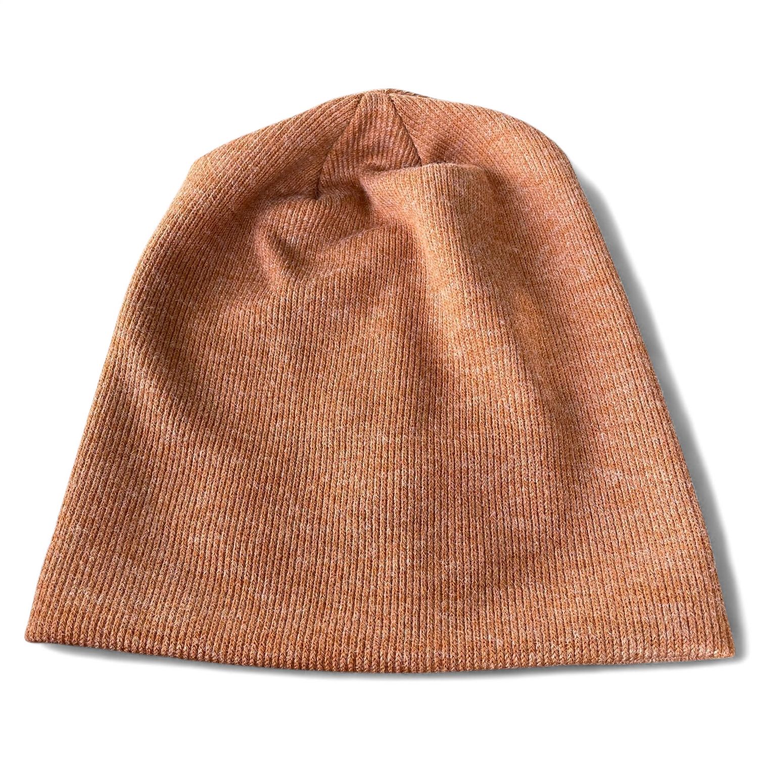 Lux knit beanie - honey orange