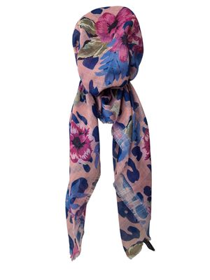 Peachy botanic breeze - soft fringes pretied tichel