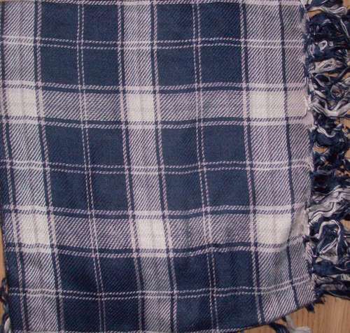 Blue Fall plaid tichel