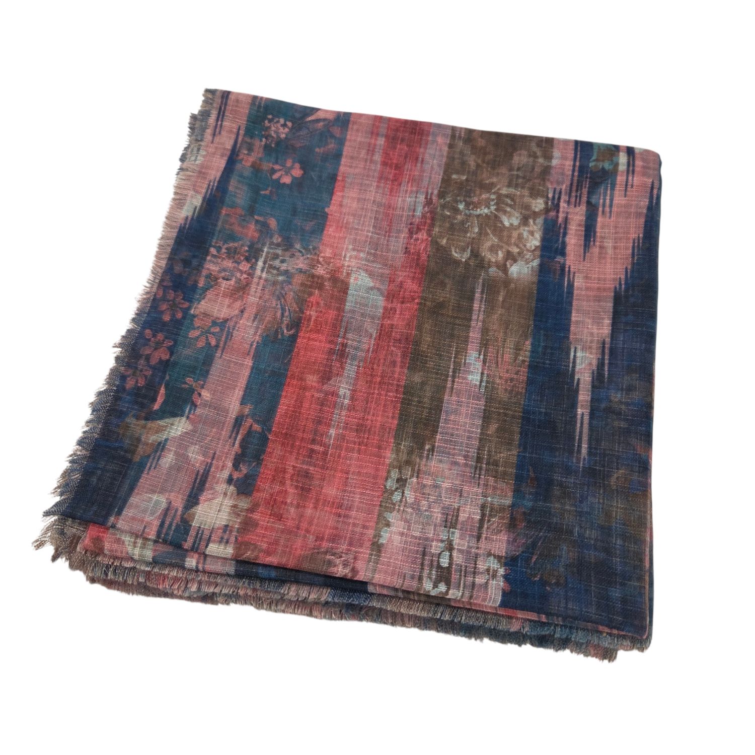 Navy n&#39; more - artisanal -  soft fringed tichel