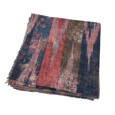 Navy n' more - artisanal -  soft fringed tichel