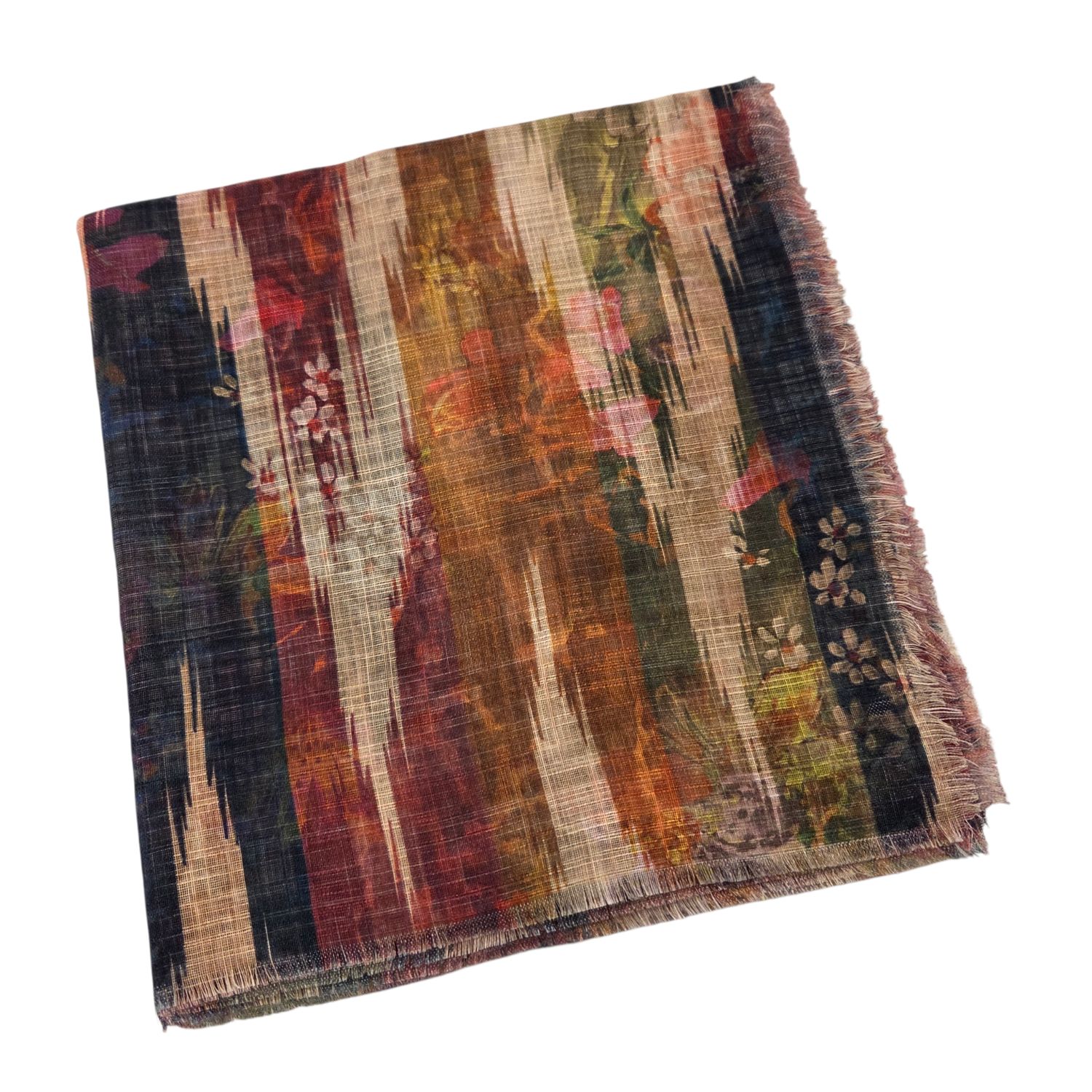 Green n&#39; more - artisanal -  soft fringed tichel