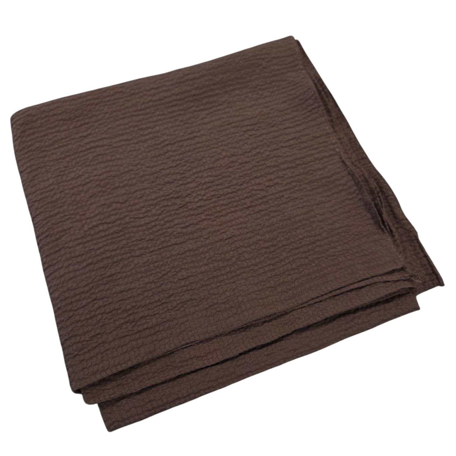 Brown textured solid tichel
