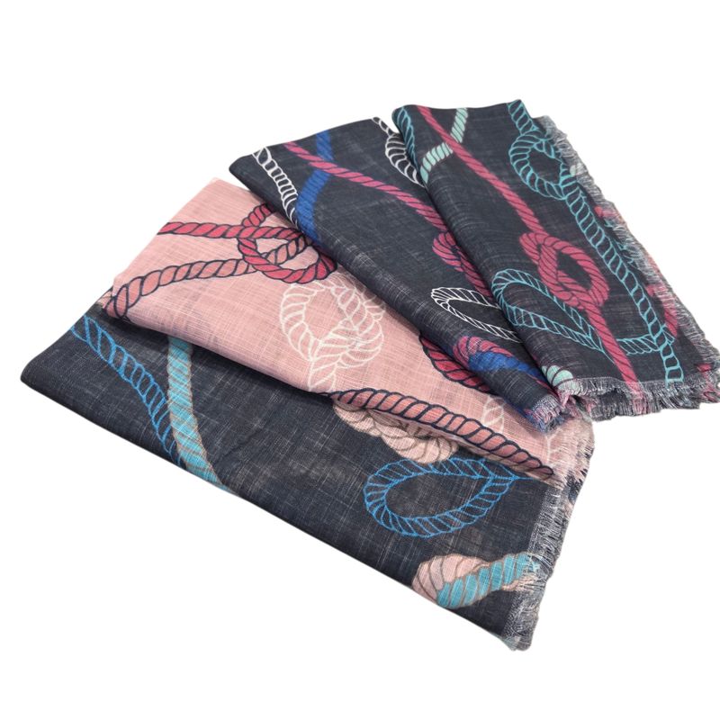 Soft fringes - Rope Motif Square Tichels