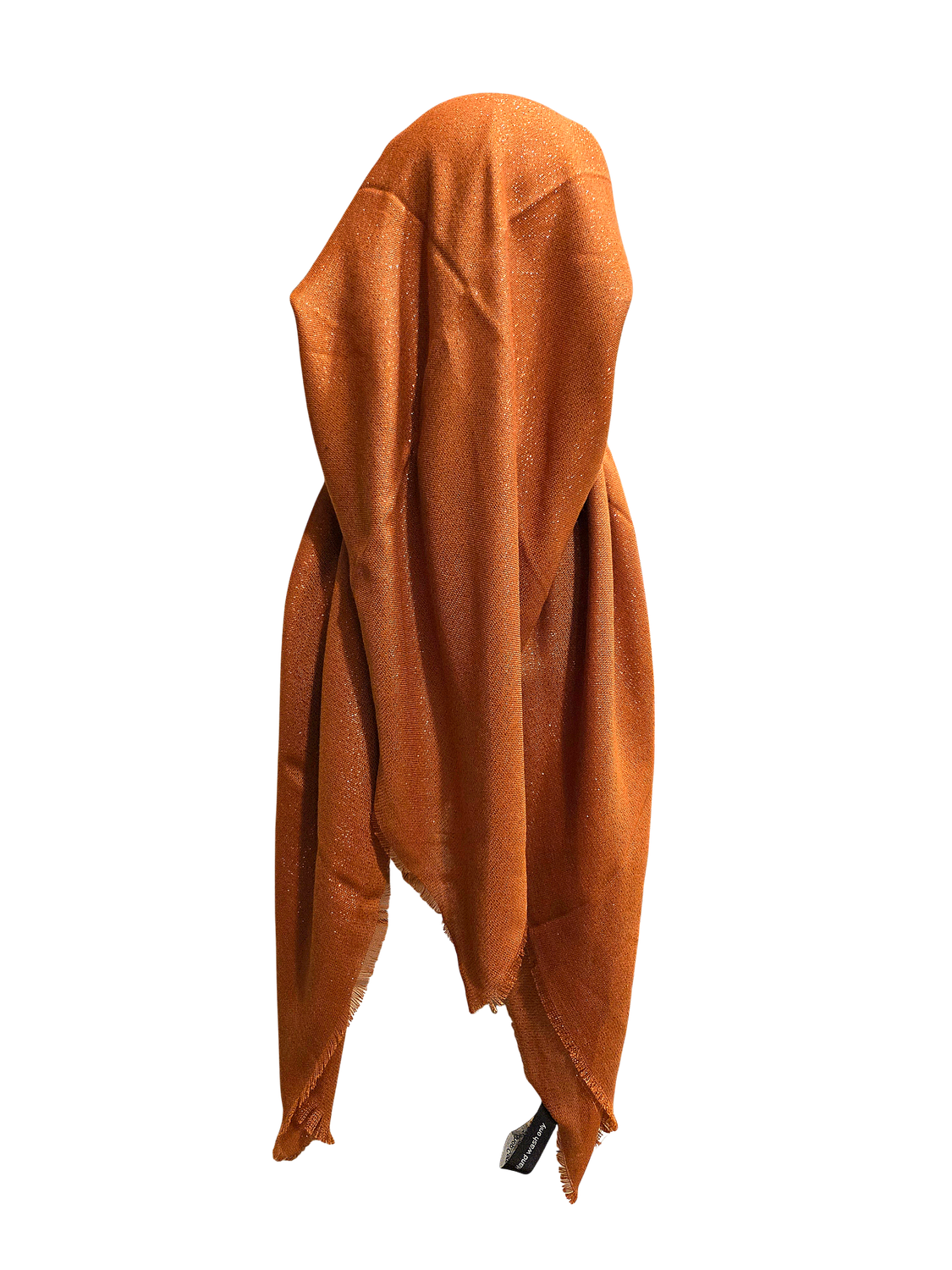 Spice - Glittery - long kerchief back - soft fringes pretied tichel (BBS) w/band sewn in