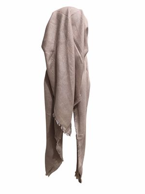 Lavender/gray - Glittery - long kerchief back - soft fringes pretied tichel (BBS) w/band sewn in