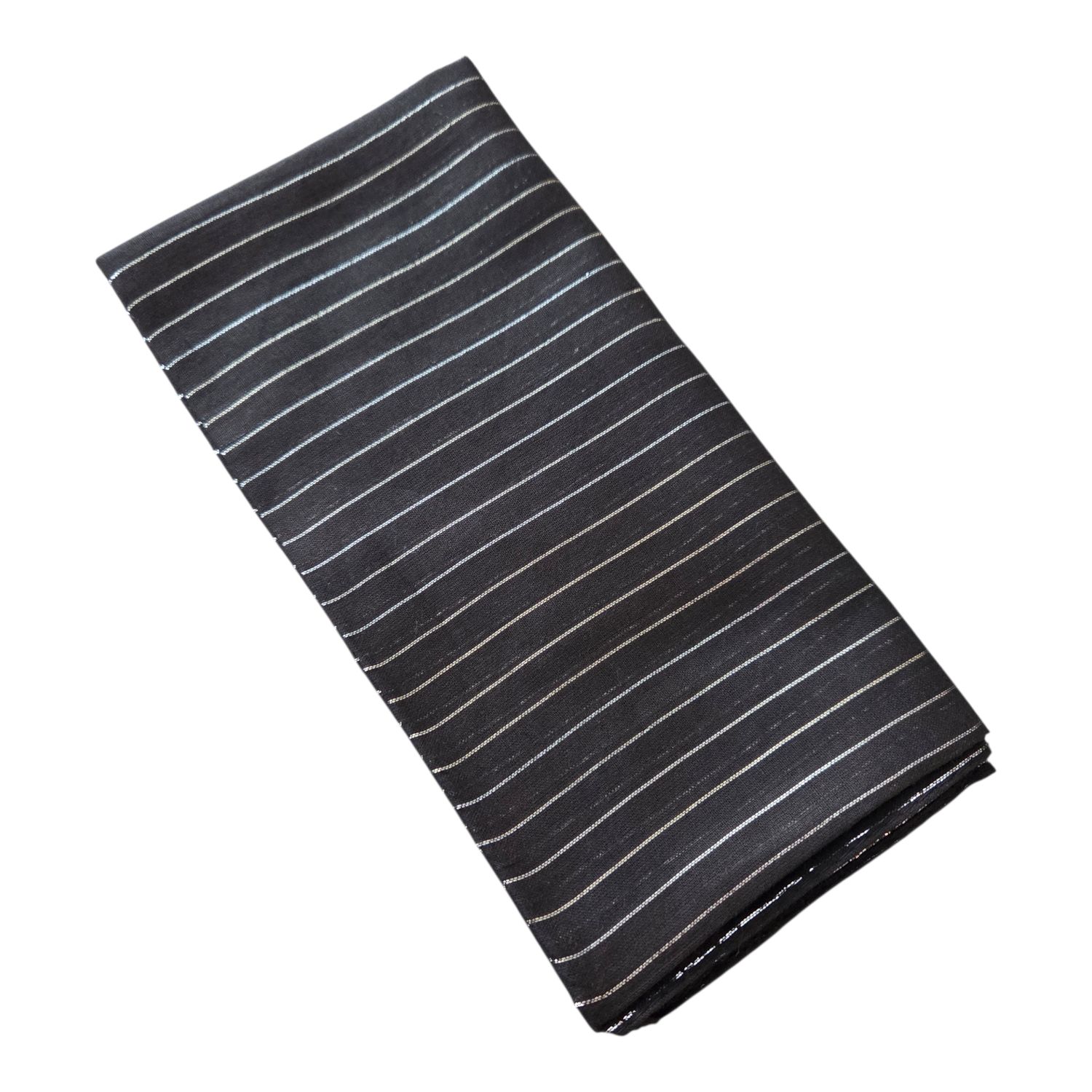 Black Cotton Lurex Tichel