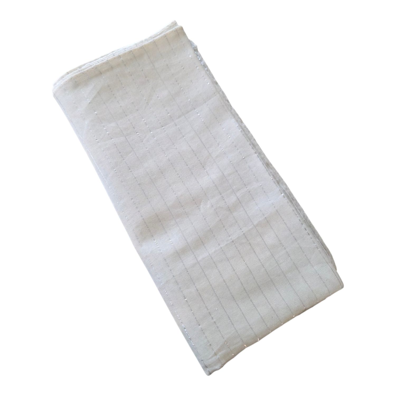 Off White Cotton Lurex Tichel