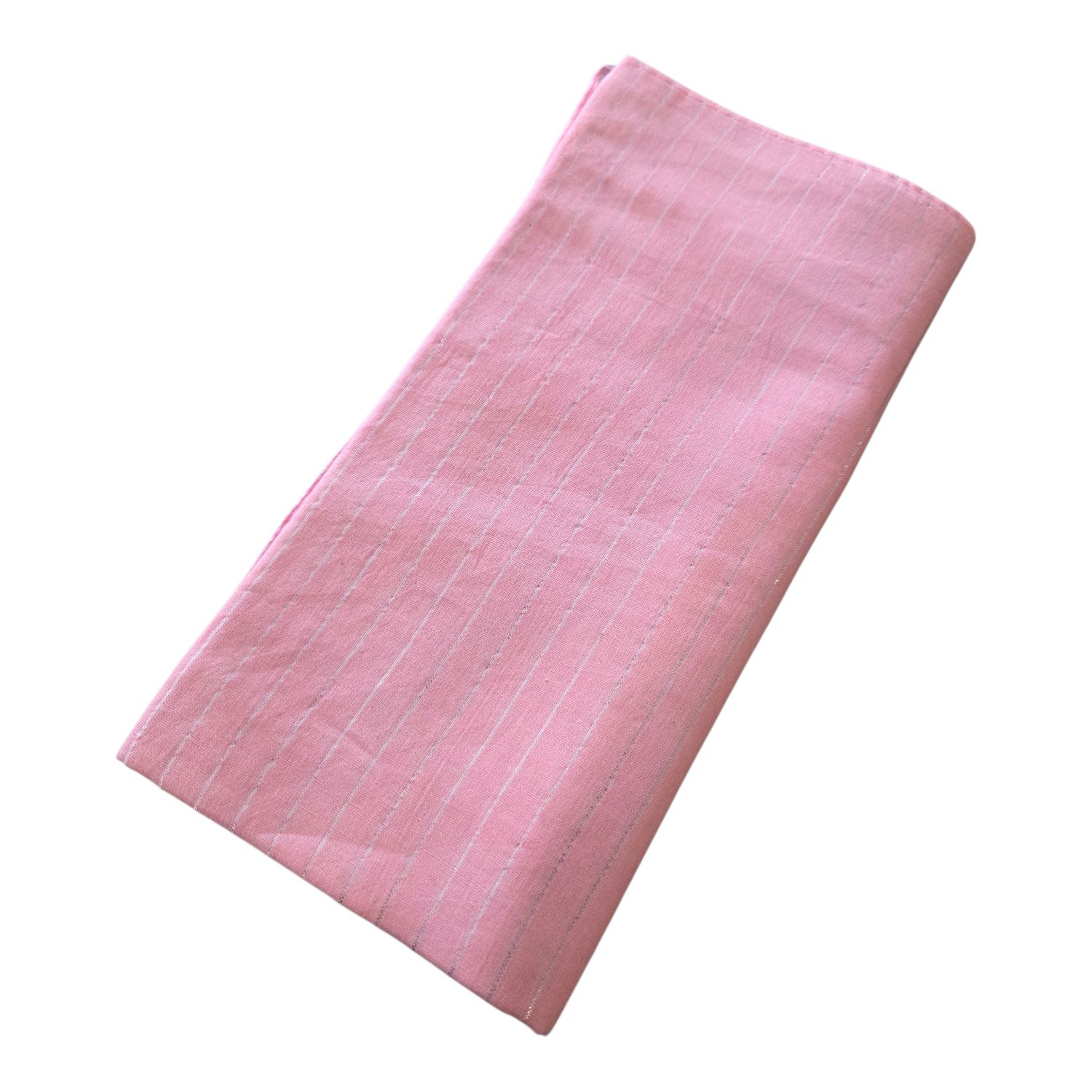 Lighter pink Cotton Lurex Tichel