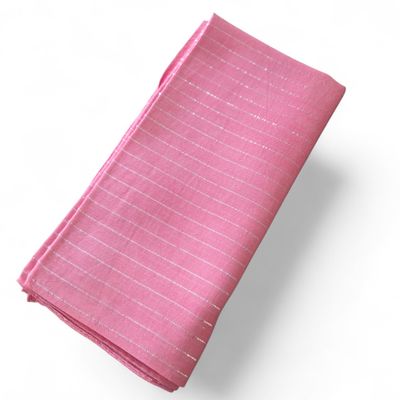 Deeper pink Cotton Lurex Tichel