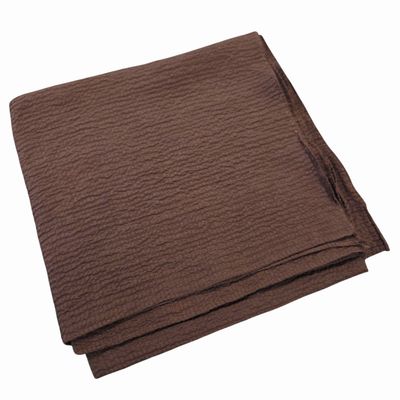 Medium Brown textured solid tichel