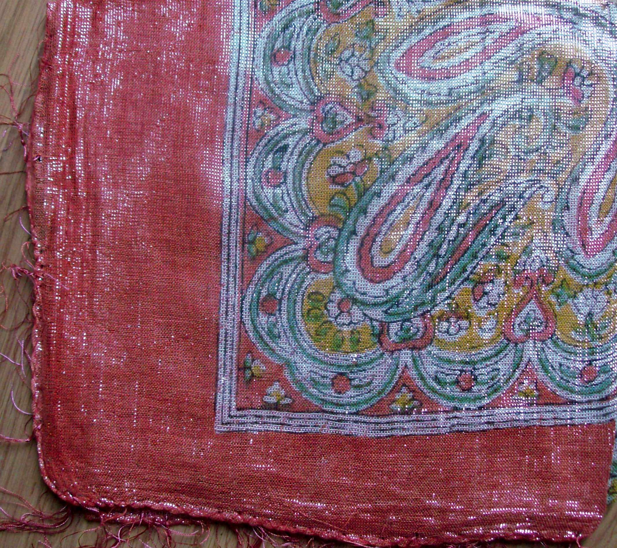 Dull orange shimmering tichel