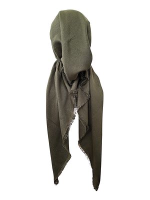 Olive w/glitter - soft fringes pretied tichel