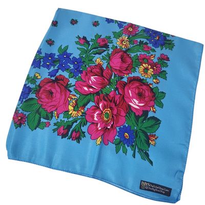 Sky blue vintage tichel