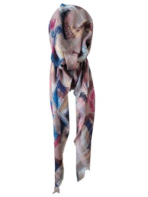 Tan n' more multicolored - soft fringes pretied tichel