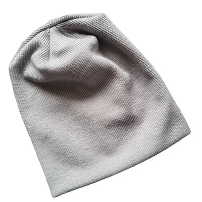 Lux knit beanie - light silvery gray