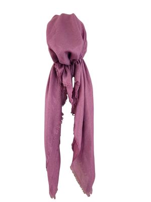 Dull light berry shimmer  - soft fringes pretied tichel