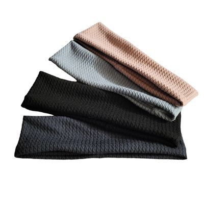 Extra narrow fine cable ribbed flat headbands