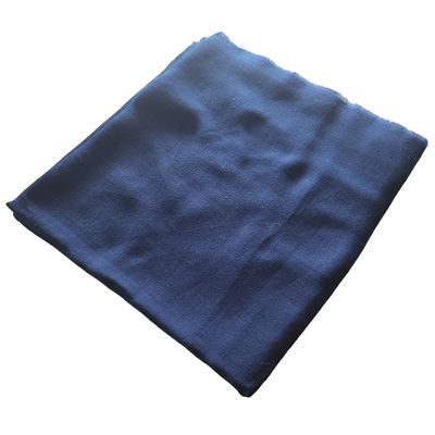 Solid soft fringed tichel - navy