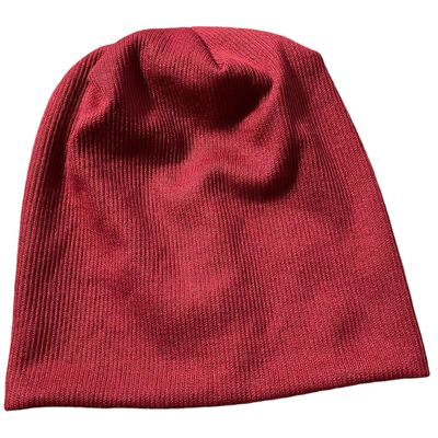 Lux knit beanie - maroon