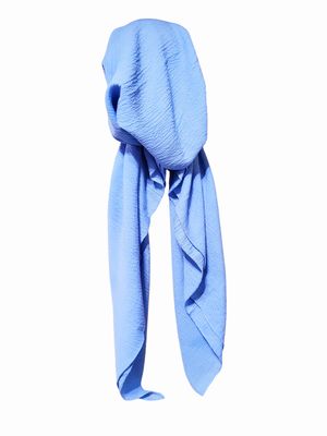 Sky blue/Light blue textured solid pre-tied tichel