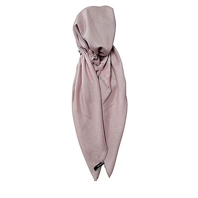 Blush/dusty pink w/glitter - soft fringes pretied tichel