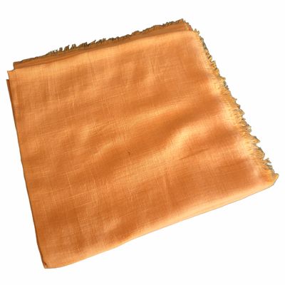 Solid soft fringed tichel - cantaloupe