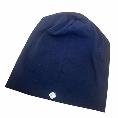 Navy thin cotton beanie