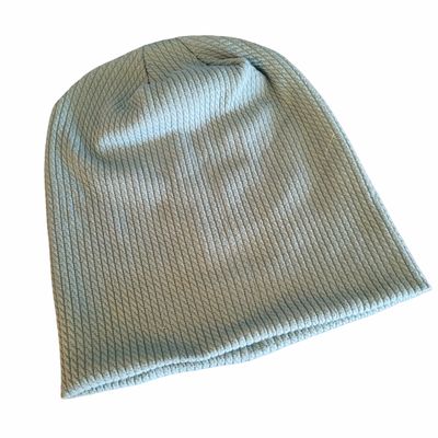 Sage fine cable ribbed beanie