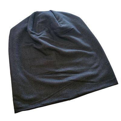 Black denim cotton beanie