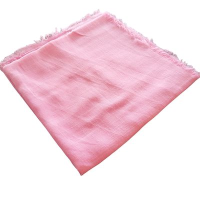 Solid soft fringed tichel - light pink