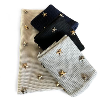 Starred waffle cotton headbands - wide