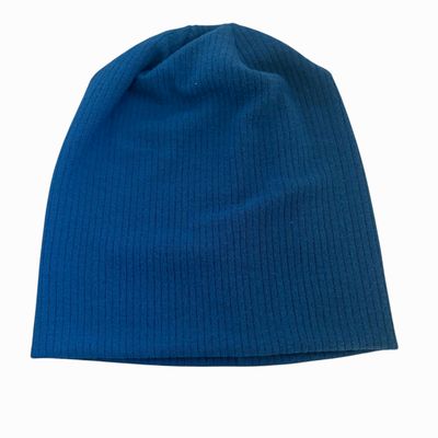 Luxury ribbed beanie - blue