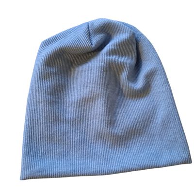 Lux knit beanie - light dusty blue