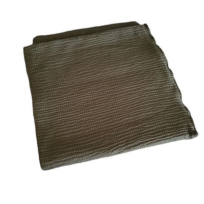 Army green textured solid tichel