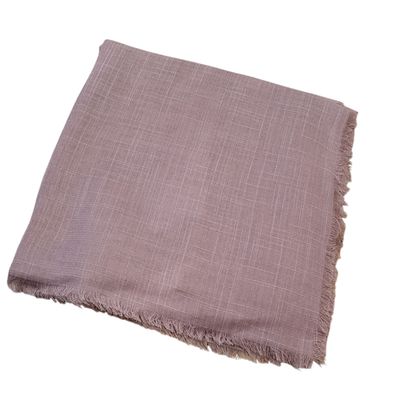 Solid soft fringed tichel - mauve/blush 