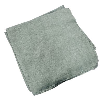 Solid slightly glittery soft fringed tichel - sage