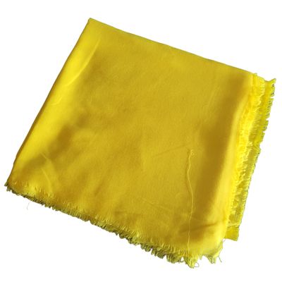Solid soft fringed tichel - bright yellow