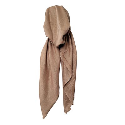 Light gold w/glitter - soft fringes pretied tichel