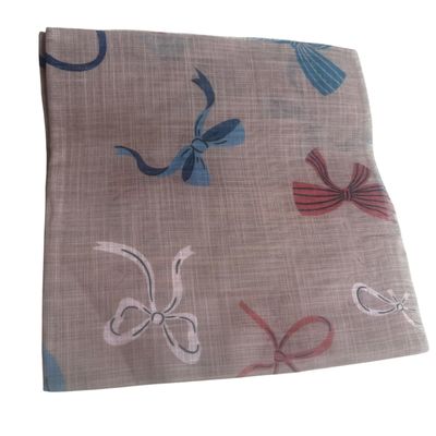 Tan - Soft fringes tichel - bows pattern
