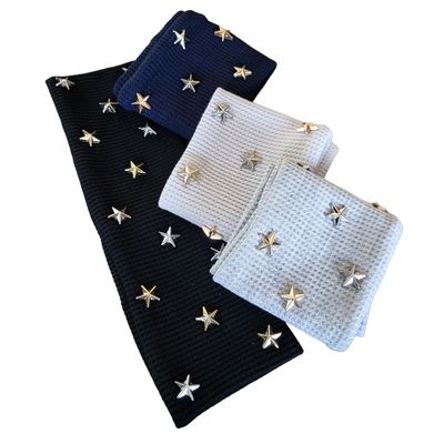 Starred waffle cotton headbands - narrow