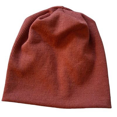 Lux knit beanie - deep pumpkin