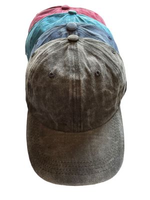 Faded cotton caps