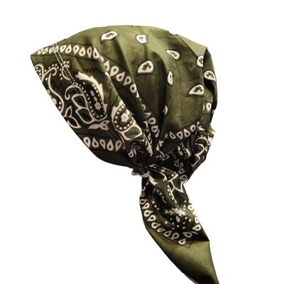 Pre tied bandana  olive