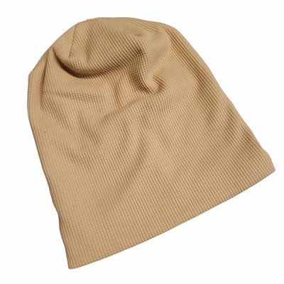 Brownish Tan waffle cotton beanie