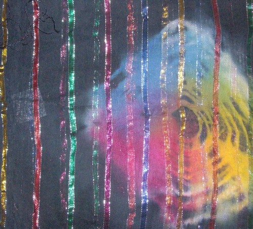 Black tie-dyed tichel