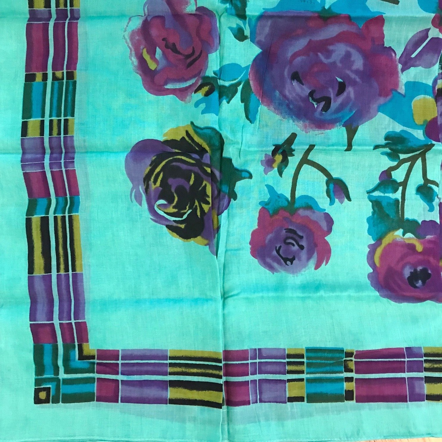 Fancy cotton flower garden Tichels, Choose: mint green