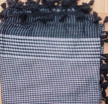Black tassels mini squares tichel